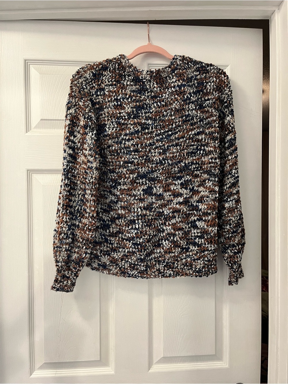 Maurices Multicolor Knit Sweater in Navy, Brown & Cream - Picture 1 of 4
